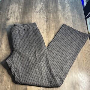 Versus Versace Gray Pinstripe Wide Leg 100% Virgin Wool Dress Pants